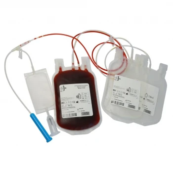 Потрійні контейнери для взяття 300 мл. крові з розчином ЦФДА-1 з адаптером для вакуумних пробірок  (RТ300/150/150Са НР)