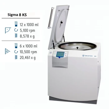 Лабораторная центрифуга Sigma 8KS напольная универсальная с охлаждением