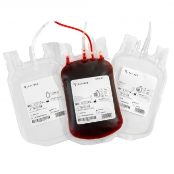 Потрійні контейнери для взяття 250 мл. крові з розчином ЦФДА-1 без адаптера для вакуумних пробірок (RТ250/150/150Са)