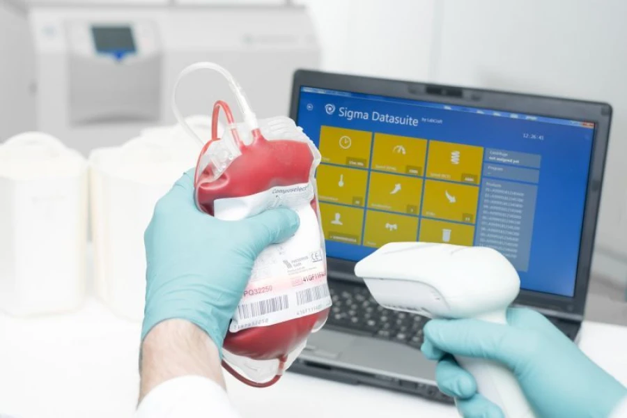 Система документооборота в центрифугах для банков крови 8KBS