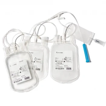 Тройные контейнеры для забора 300 мл. крови с раствором ЦФДА-1 с адаптером для вакуумных пробирок (RТ300/150/150Са НР)